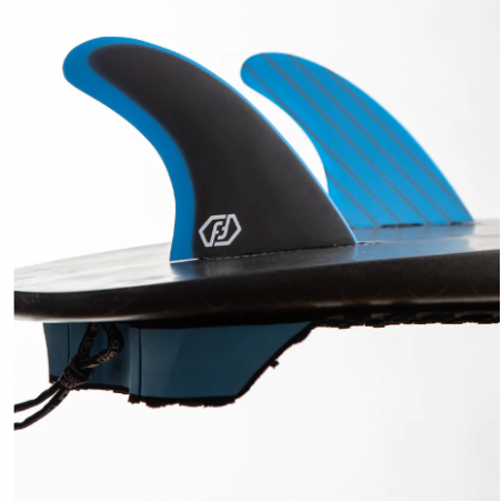 FEATHER FINS FIBERGLASS BLUE & BLACK. DUAL TAB