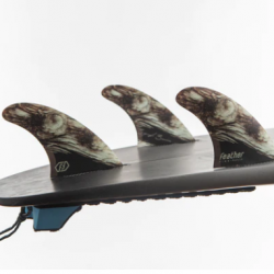 FEATHER FINS BUGARSKI SHAPER SERIES BURN WOOD. CLICK TAB