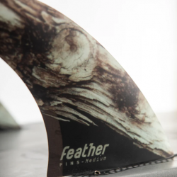 FEATHER FINS BUGARSKI MODERN KEEL BURN WOOD. CLICK TAB